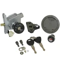 CONTACTEUR A CLE SCOOT ADAPTABLE MBK 50 NITRO 2003>/YAMAHA 50 AEROX 2003> (3 FILS) (AVEC SERRURE DE SELLE + BOUCHON ESSENCE) -QUALITE ECO