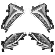 CLIGNOTANT ET FEUX AR MAXISCOOTER ADAPTABLE YAMAHA 530 TMAX 2017>2019 TRANSPARENT AV/AR DROIT ET GAUCHE A LEDS (HOMOLOGUE CE) -P2R