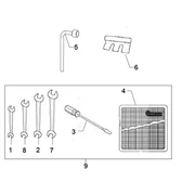 Roue de secours - trousse à outils