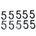 LICENSE PLATE NUMBER FOR MOTORBIKE/SCOOT - 45 mm ALU - TIFLEX - 5 - (SOLD PER 10)