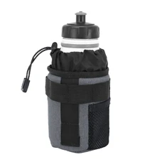 BOTTLE CAGE/CUP HOLDER- EMFISS BLACK/GREY - FITS ANY BIKE WITH VELCRO STRAPS.
