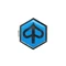EMBLEM - "PIAGGIO GENUINE PART" 125-250-500 X9, BEVERLY, 125-250 X8 -295486