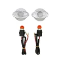 ECLAIRAGE DECO REPLAY CAT'S-EYES OVALE TRANSPARENT/BLANC AMPOULE ORANGE (L 71mm / H 36mm / L 12mm) **