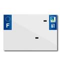 BANDE PLAQUE MOTO 210x145 POUR PVC AVEC RAISON SOCIALE DEP. 61/EURO (VENDU A L'UNITE)