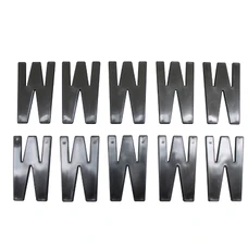LETTER FOR LICENSE PLATE TIFLEX ALUMINIUM MOTORBIKE/SCOOTER  45mm  W  (SOLD PER 10)