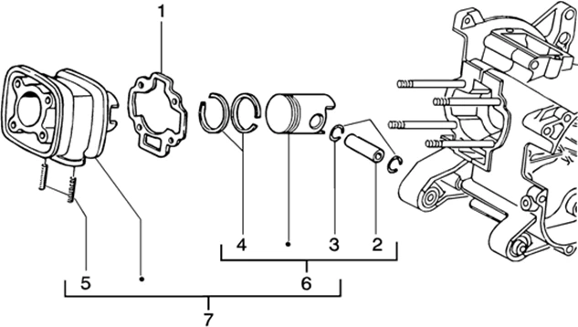 Ensemble cylindre-piston-axe de piston