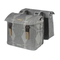 SACOCHE ARRIERE VELO DOUBLE BASIL ELEGANCE 40L TAUPE FIXATION VELCROS SUR PORTE BAGAGE (49x36x8 cm)