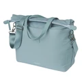 SACOCHE ARRIERE VELO LATERALE SAC ORDINATEUR PORTABLE BASIL MANHATTAN WATERPROOF BLEU DROIT/GAUCHE 12L FIXATION HOOK ON (12x38x30cm) FERMETURE PLIANT ANTI-PLUIE