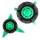 PROTECTION/COUVRE CARTER MOTO POUR KAWASAKI 900 Z900 ALU CNC ANODISE NOIR/VERT (PAIRE)  -AVOC-