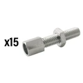VIS CREUSE TENDEUR DE CABLE VELO M6 L20mm (VENDU PAR 15)