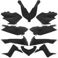 CARROSSERIE/CARENAGE MAXISCOOTER ADAPTABLE YAMAHA 125-250-400 XMAX 2014>2017 NOIR MAT (KIT 10 PIECES) -P2R