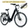 VELO ELECTRIQUE/VAE CITY 28 LEADER FOX SAGA 2026 MIXTE NOIR BRILLANT 8V MOTEUR CENTRAL BAFANG M300 36V 80Nm BATTERIE 15Ah (20'' - H52cm - TAILLE L - POUR ADULTE DE 178cm à 185cm)