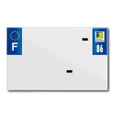 BANDE PLAQUE MOTO 210x130 POUR PVC VIERGE DEP. 86/EURO (VENDU A L'UNITE)
