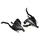 SHIFTERS SET FOR MTB - P2R 3x8 SPEED- -BLACK- -ALUMINIUM- AZERA  (FOR V-BRAKE) COMPATIBLE SHIMANO (PAIR)