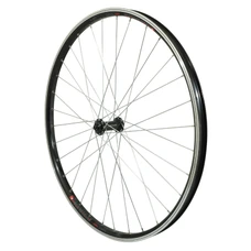WHEEL FOR TREKKING BIKE- 700x35 FRONT - KARGO FOR E-BIKE ALUMINIUM BLACK "DOUBLE WALLED" SHIMANO HUB TX500 - QUICK RELEASE (REINFORCED)