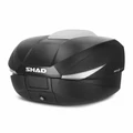 TOP CASE SHAD SH58X EXPANDABLE NOIR/CARBONE 58L AVEC PLATINE (3 VOLUMES POSSIBLES 46/52/58L) CONTENANCE 2 CASQUES INTEGRAUX (L61xH27xP48cm) (D0B58206)