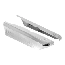 CAPOTAGE/CACHE CARTER CYCLO POUR PEUGEOT 103 HP/TSM/TSMR ACIER CHROME (PAIRE)  -SELECTION P2R-