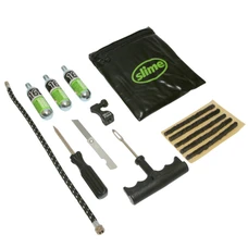 NECESSAIRE REPARATION PNEU POUR TUBELESS MOTO/SCOOTER  (3 CARTOUCHES C02 + TRESSES + NECESSAIRE)  -SLIME-