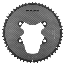 PLATEAU ROUTE 4BRA D.110 POUR SHIMANO DURA ACE R9200 MICHE 55DTS EXTERIEUR NOIR 12V. ALU, CARBONE 3K (poids 127 g) -X2 RD R92