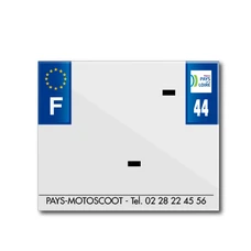 PLASTIC STRIP FOR PVC LICENSE PLATE WITH BUSINESS NAME (MOTORBIKE FORMAT 170X145)-DEPT 44/EUROPE (SOLD PER UNIT)