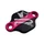 OBTURATEUR POMPE A HUILE 50 A BOITE KRM PRO RIDE POUR MINARELLI 50 AM6/DERBI 50 SENDA, GPR ALU CNC NOIR/ROSE (MODELE REVERSIBLE)