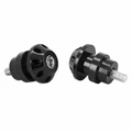 DIABOLO MOTO M8 ALU CNC TETE FRAISEE NOIR (PAIRE) -AVOC