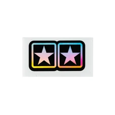 AUTOCOLLANT/STICKER STAGE 6 HOLOGRAPHIQUE (50 x 25 mm)