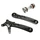 MANIVELLES VTT SUNRACE 11/12V. MX ALU NOIR 175mm AXE INTEGRE POUR MONO DIAM. 96mm (SANS PLATEAU) AVEC CUVETTES (PEDALIER SANS PLATEAU AUSSI COMPATIBLE 10V.)