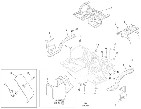 Panneau du plancher AV