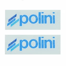 AUTOCOLLANT/STICKER POLINI BLUE LINE SPECIAL CARROSSERIE ENTIEREMENT DETOURER (23x8cm) (225.0222) (2 STICKERS)
