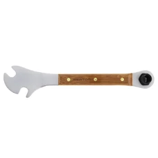 OUTIL CLE A PEDALE WOOD 15mm + DOUILLE 14 & 15 MM MANCHE BOIS NEWTON