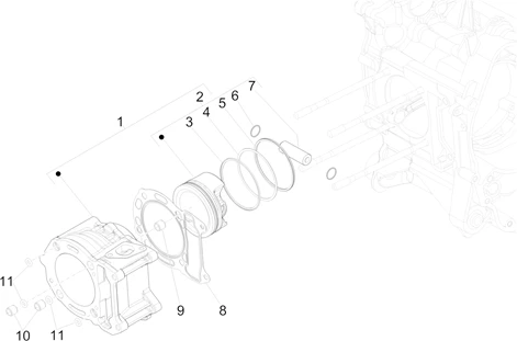 Groupe cylindre-piston-axe