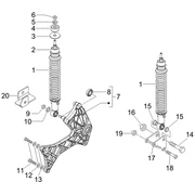 Suspension arrière - Amortisseur/s