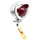 FEU GLIDE CYCLO/MOTO DECORATIF CHROME AVEC CASQUETTE (ECLAIRAGE ROUGE) -SELECTION P2R