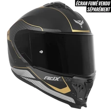 CASQUE INTEGRAL MOTO ADX AI500 EVO NOIR/OR MAT M (DOUBLE ECRAN) (ECE 22.06)