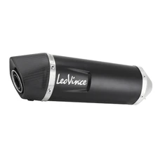 POT MOTO LEOVINCE LV ONE EVO ACIER INOX POUR KTM 125 DUKE 2021>2022, 390 DUKE 2021>2022 NOIR (COUPELLE CARBONE) (HOMOLOGUE CE)  -REF 14393EB-