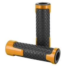 GRIP "NO SLIP" FOR MOTORBIKE -FOR KTM 125 DUKE ORANGE ANODIZED  (PAIR)  -AVOC-