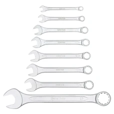 OUTIL CLES MIXTES PLATES ET POLYGONALES CYCLUS ACIER CHROME (JEU 8 PIECES)