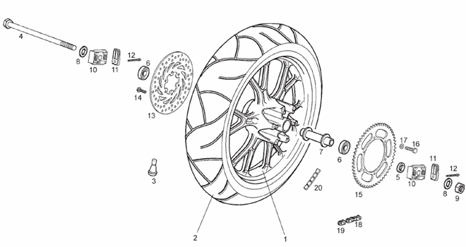 Roue arrière