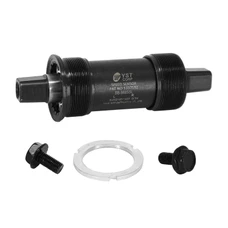 BOTTOM BRACKET - SQUARE TAPERED - YST- ALUMINIUM - CARTRIDGE BEARINGS 120mm (SHELL WIDTH 68) BSC 1,37x24 6 with a special ring for LEADER FOX BICYCLES - COMPATIBLE WITH 197428 OR 182645