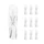AMPOULE/LAMPE STANDARD 12V  1,2W CULOT W2x4,6d BULB T5 WEDGE BLANC (COMPTEUR) (BOITE DE 10)  -P2R-