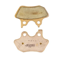 BRAKE PADS NEWFREN FOR HARLEY DAVIDSON 1450 DYNA 2000>2005, 1450 ELECTRA GLIDE 2000>2005, 1130 V-ROAD 2002>2005  Front/Rear  (L 98mm - H 63.8mm - thk 8mm)  (FD0389SH)  (CUSTOM SINTERED)