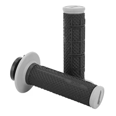 REVETEMENT POIGNEE PROGRIP MOTO OFF ROAD 809 SIMPLE DENSITE GRIS/NOIR CLOSED END 115mm (AVEC LOCK ON - LIVRER AVEC 7 EMBOUTS 2T ou 4T) (CROSS/MX) (PAIRE)