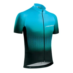 CHILD CYCLING JERSEY - GIST - SHORT SLEEVES- FULL LENGHT ZIP - GRADIENT BLUE - 8/10 Y.O.