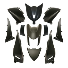 CARROSSERIE/CARENAGE MAXISCOOTER ADAPTABLE YAMAHA 530 TMAX 2012>2014 NOIR MAT (KIT 11 PIECES) -P2R