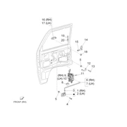 Composants des portes avant 