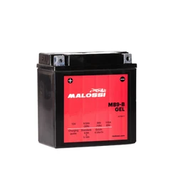 BATTERIE 12V 9 Ah MB9-B MALOSSI GEL SANS ENTRETIEN PRETE A L'EMPLOI (Lg135xL75xH139mm) (EQUIVALENT YB9-B / GEL) (ACTIVEE EN USINE/FA)