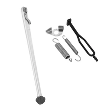 SIDE STAND FOR MOTORBIKE KTM 125 EXC-W 2017>2019, 250 EXC 2018>2019, 350 XC-F 2016>2019, 450 XC-F 2016>2019/HUSQVARNA 125 TX 2017>2019, 450 FX 2017>2019 ALUMINIUM SILVER -BUZZETTI