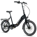 VELO ELECTRIQUE/VAE PLIANT CITY 20 LEADER FOX URBY 2026 MIXTE NOIR 8V MOTEUR CENTRAL BAFANG M420 36V 80Nm BATTERIE 16Ah