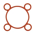 O'RING GASKET FOR CYLINDER HEAD (INNER) "PIAGGIO GENUINE PART" APRILIA 50 GULLIVER, RALLY, SONIC LIQUIDE  -AP8206588-